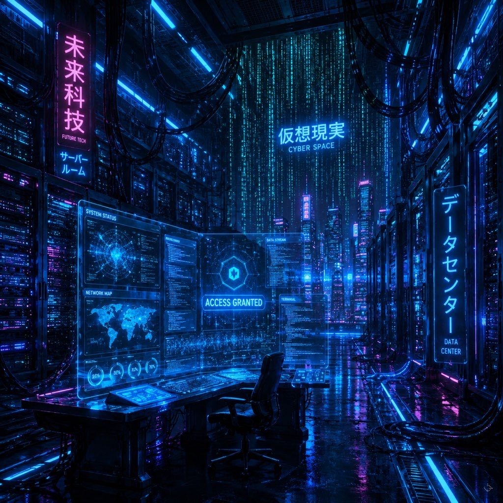 赛博朋克服务器机房
