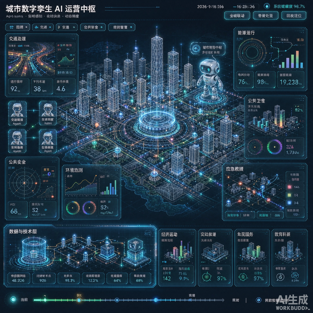城市治理数字孪生概念图