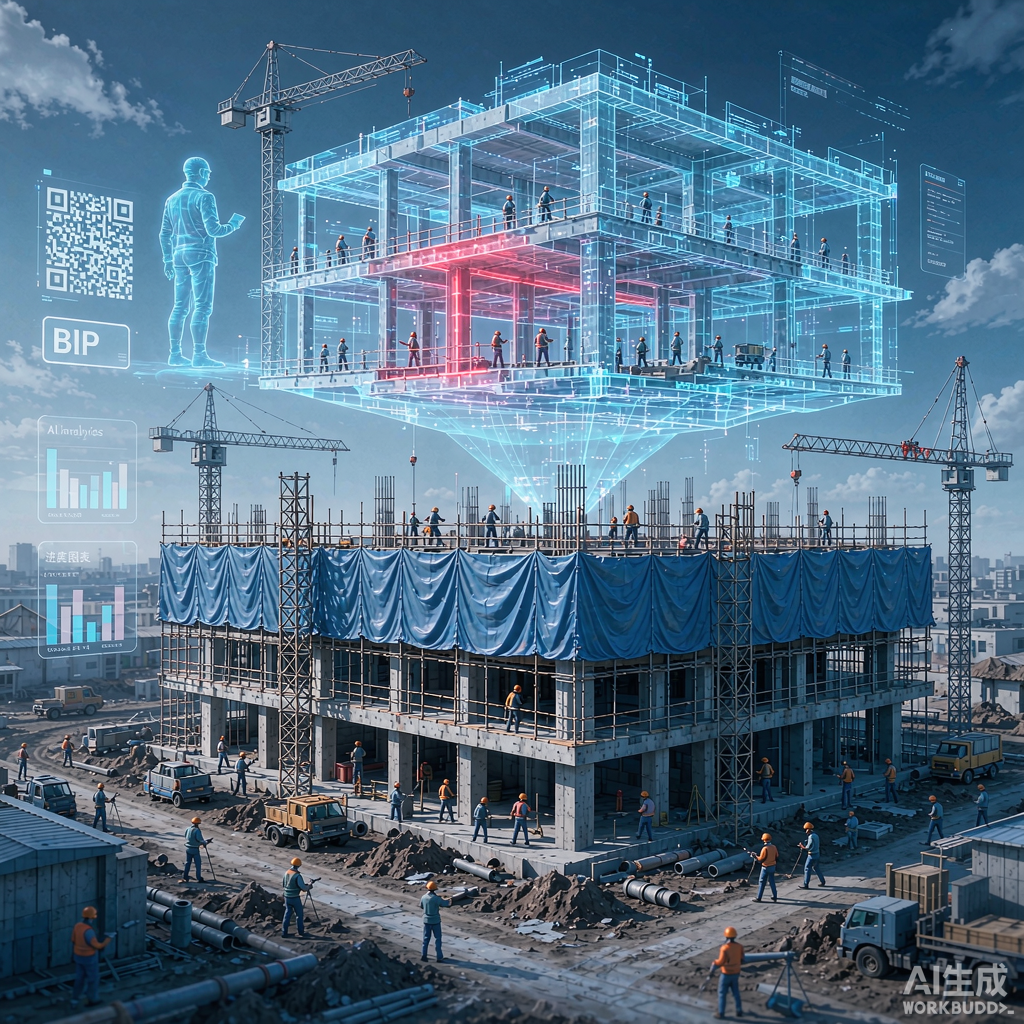 智慧工地 BIM 全息模型概念图